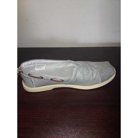 Bobs Skechers Women's Slip Ons 7.5M Boat Shoes Memory Foam Canvas Gray 33739 - Picture 8 of 13